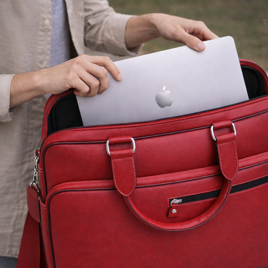 Cartella in Vera Pelle 24 Ore – Borsa Professionale con Tracolla Regolabile Made in Italy