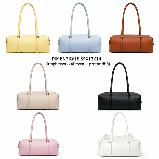 Borsa Donna a Spalla con Manici Lunghi in Vera Pelle – Elegante e Moderna made in Italy