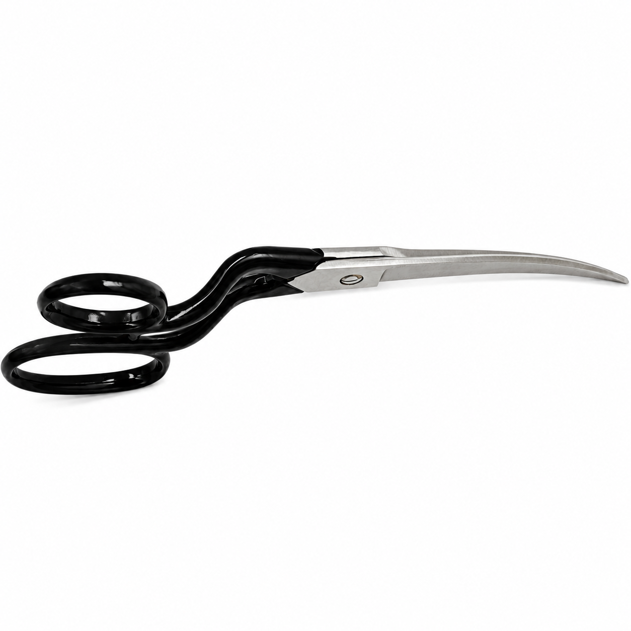 Forbice Professionale Doppia Curva 21 cm per Taglio Gomma Cuoio e Pelle Calzolaio Pelletteria Sarto Tappezziere Artigiani