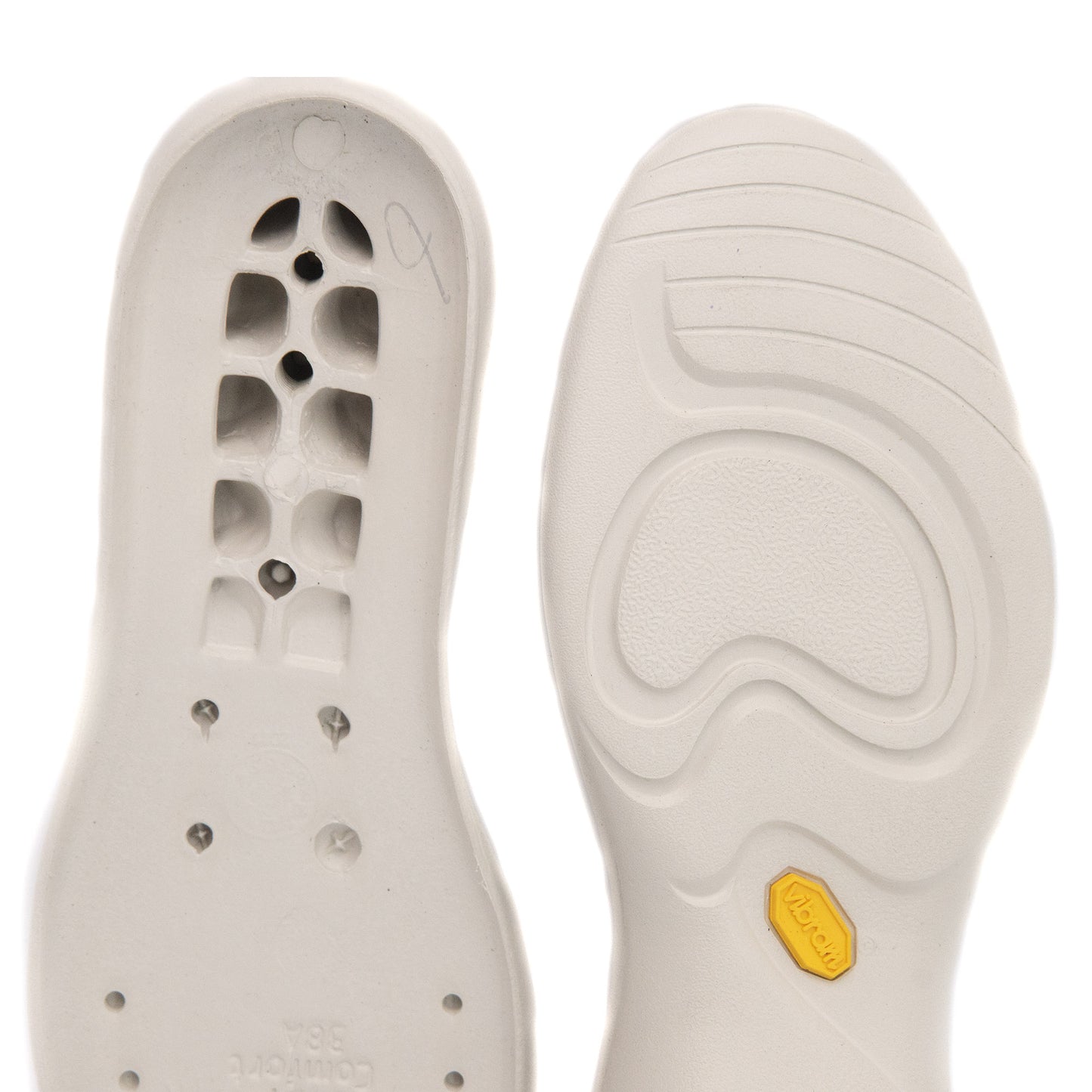 Suola scatolata gomma Vibram Shell 887K mescola Newflex zeppa 4 cm scarpe donna