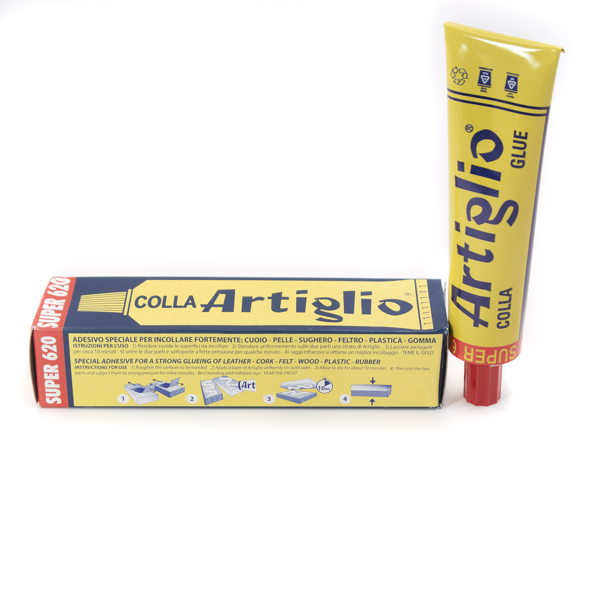 Colla Mastice artiglio super 620 e superchiaro calzolaio cuoio pelle fai da te