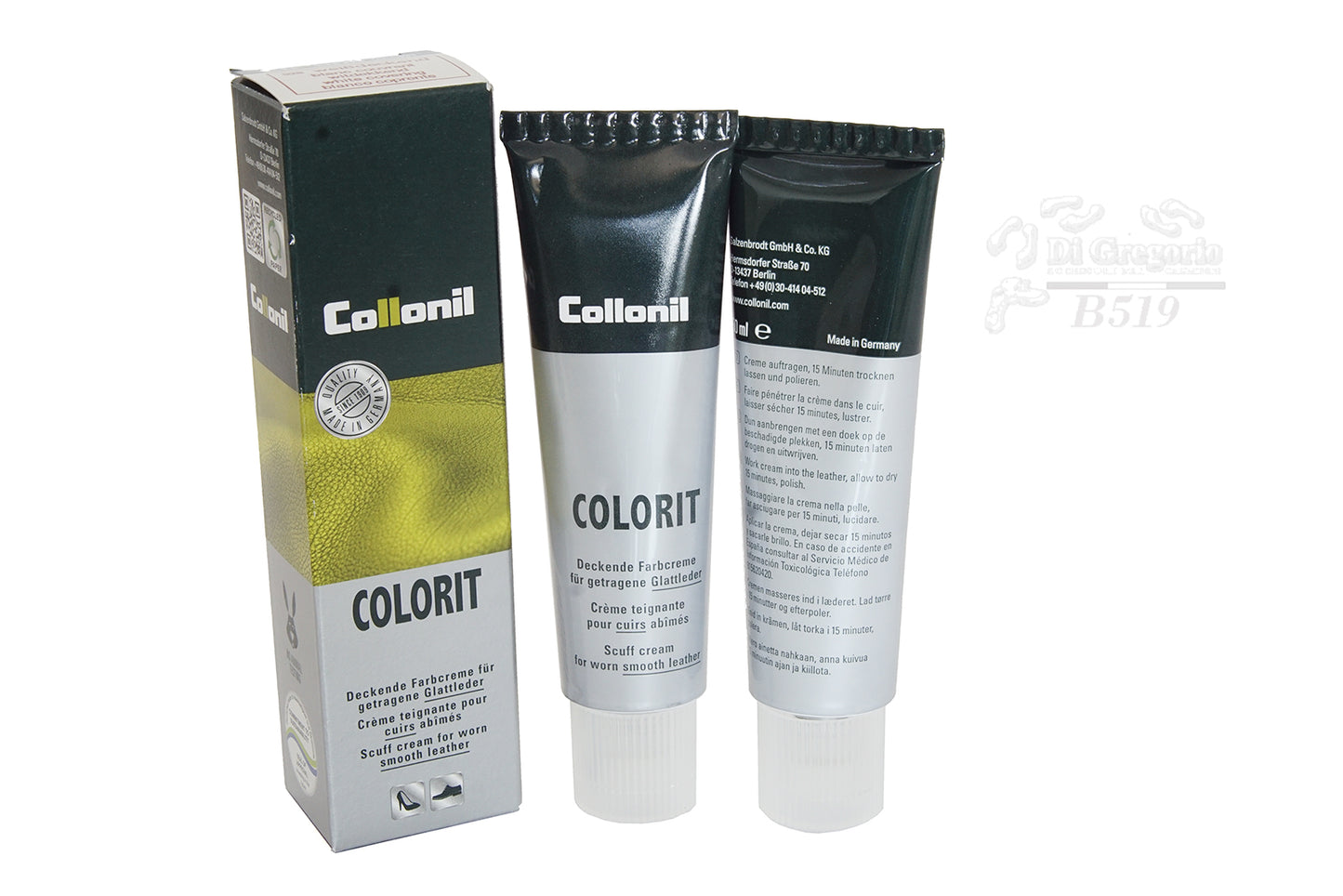 Collonil Colorit Crema Coprente per Pelle Liscia 50ml Ritocco Scarpe, Borse e Divani
