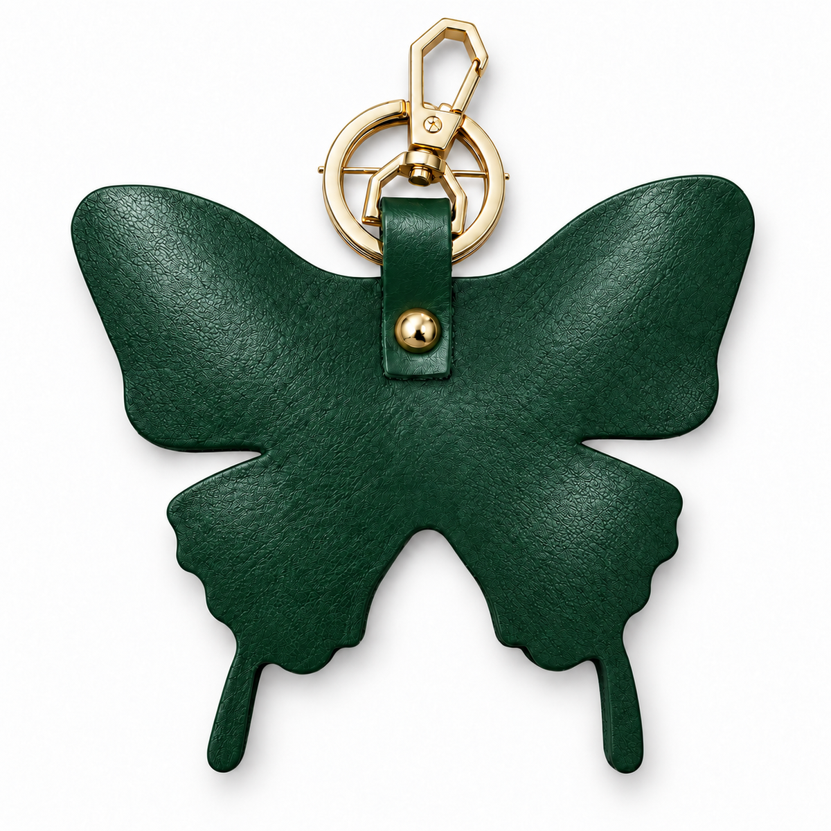 Farfalla in Vera Pelle Artigianale Personalizzabile Portachiavi Charm da Borsa o Elastico per Capelli Idea Regalo e Bomboniera