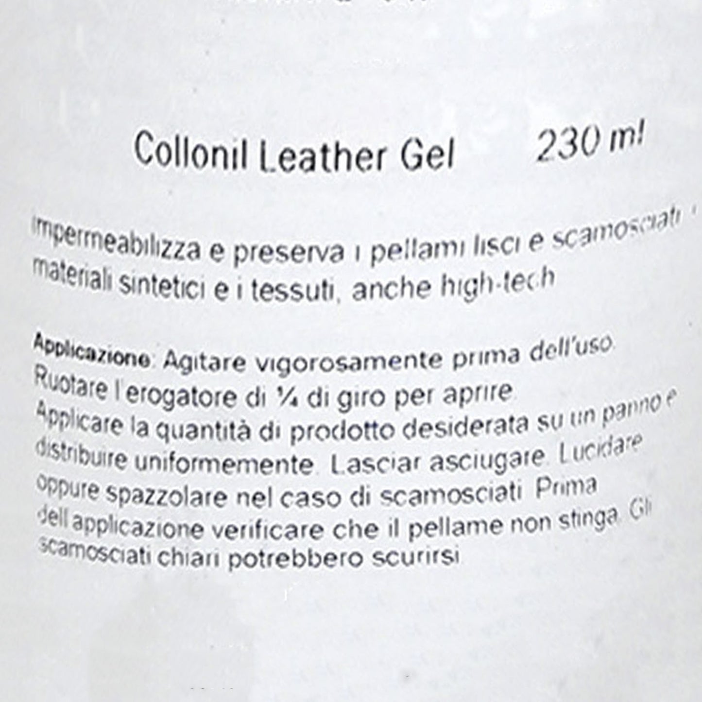 Collonil Leather Gel Impermeabilizzante per Pelle Liscia, Camoscio, Nubuck e Materiali Tecnici