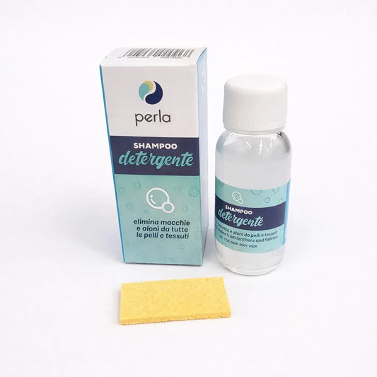 Kit Pulizia Pelle Completo con Pochette in Vera Pelle – Shampoo, Crema Lucidante, Spazzola e Guanto