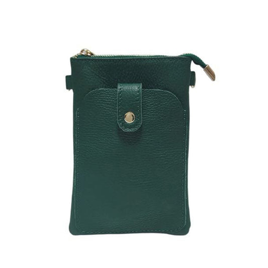 Borsa donna borsello uomo porta cellulare in vera pelle tracolla regolabile Made in italy