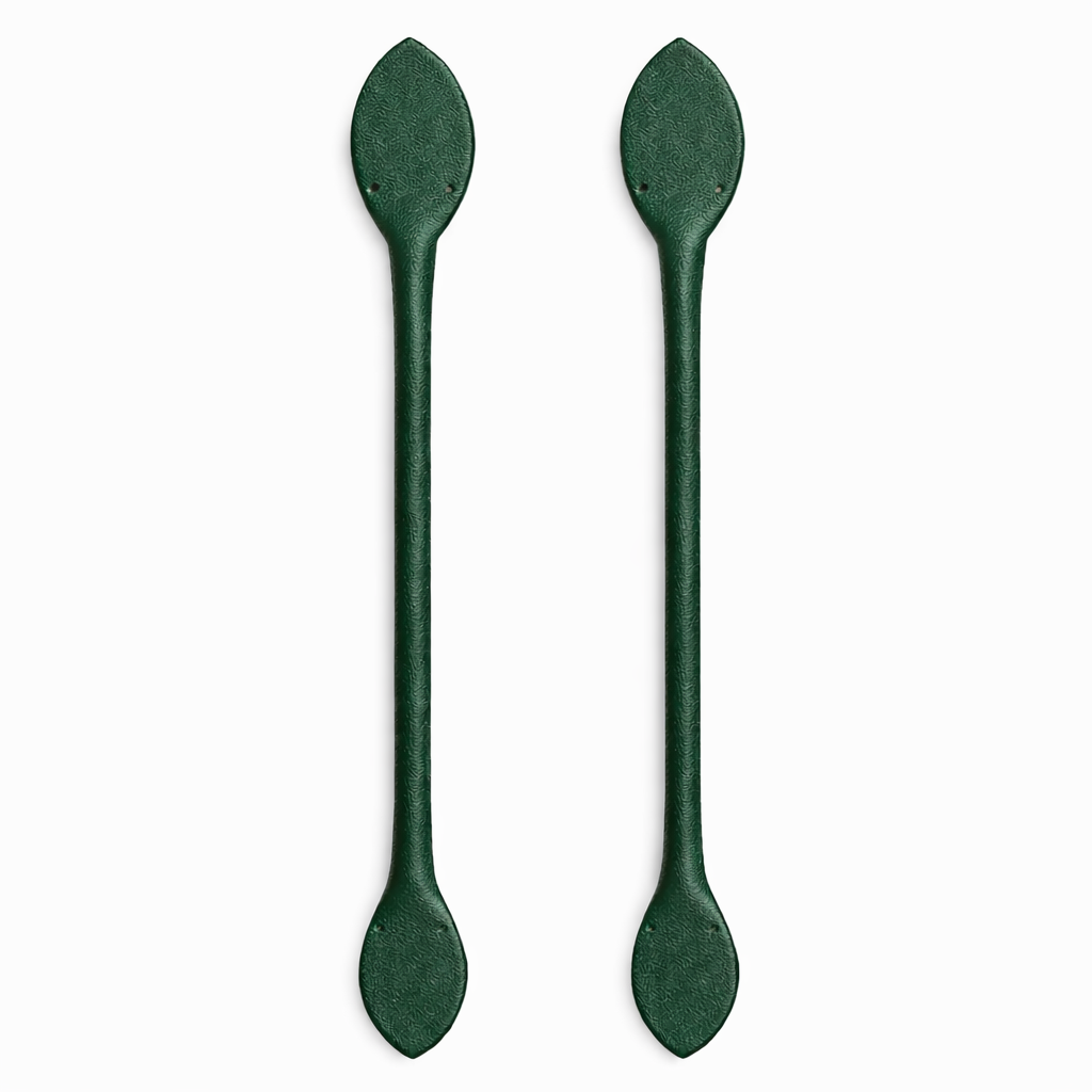 Manici per Borse in Vera Pelle con Estremità a Foglia Coppia di Manici Artigianali per Riparazione Ricambio e Realizzazione Borse Fai da Te