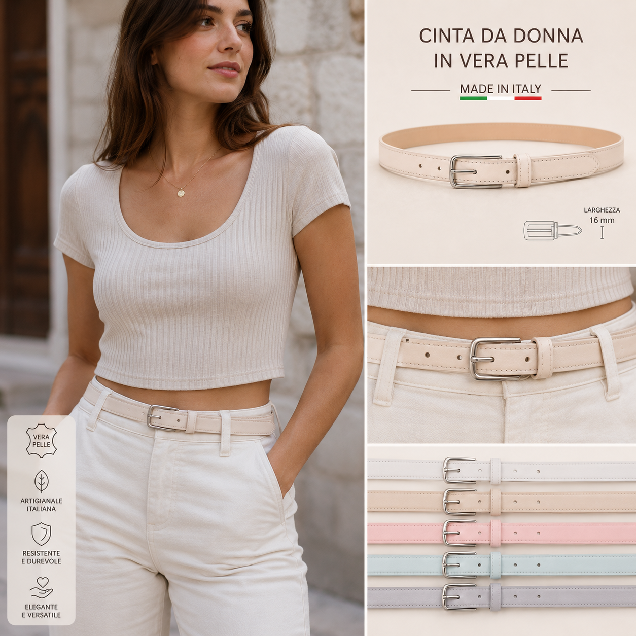 Fibbia ricambio sostituzione creazione cinture tracolle borse da mm 16 bronzata