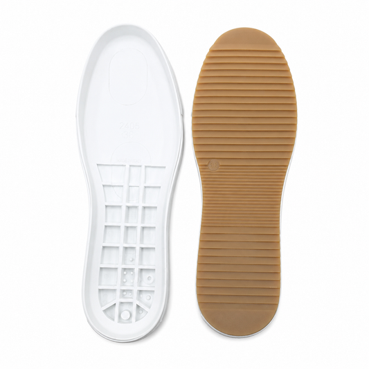 Suola Ancona in TR Bianca con Fondo Miele Suola Uomo per Sneakers e Scarpe Casual  Numeri 40-45