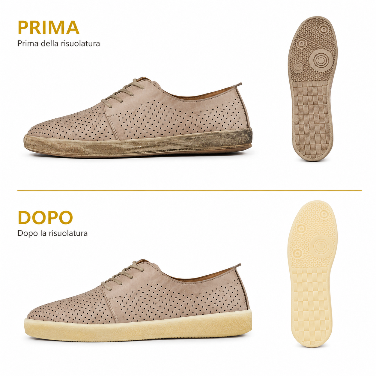 Suola OASI TR Colore Naturale – Fondo per Risuolatura Scarpe Donna n. 36-41
