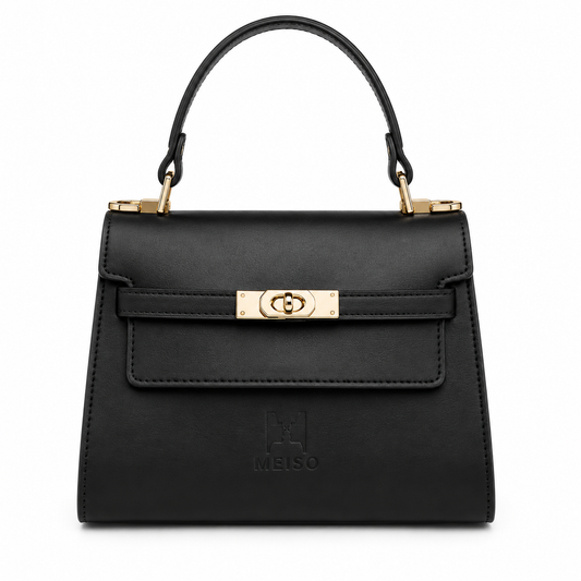 Borsa Donna Elegante a Mano con Tracolla Pelle Scamosciata Beige Chiusura dorata Made in Italy