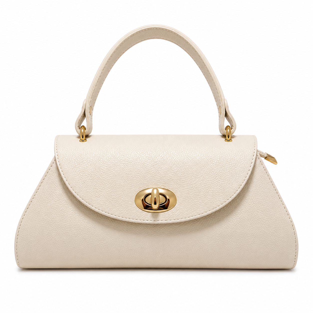Bolso de mujer elegante de piel auténtica con cierre dorado – Modelo de ceremonia