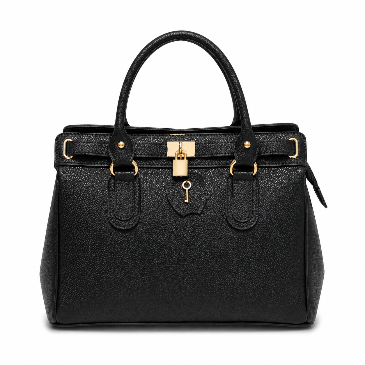Bolso de Mujer de Piel Genuina con Cierre Dorado – Elegancia Cotidiana