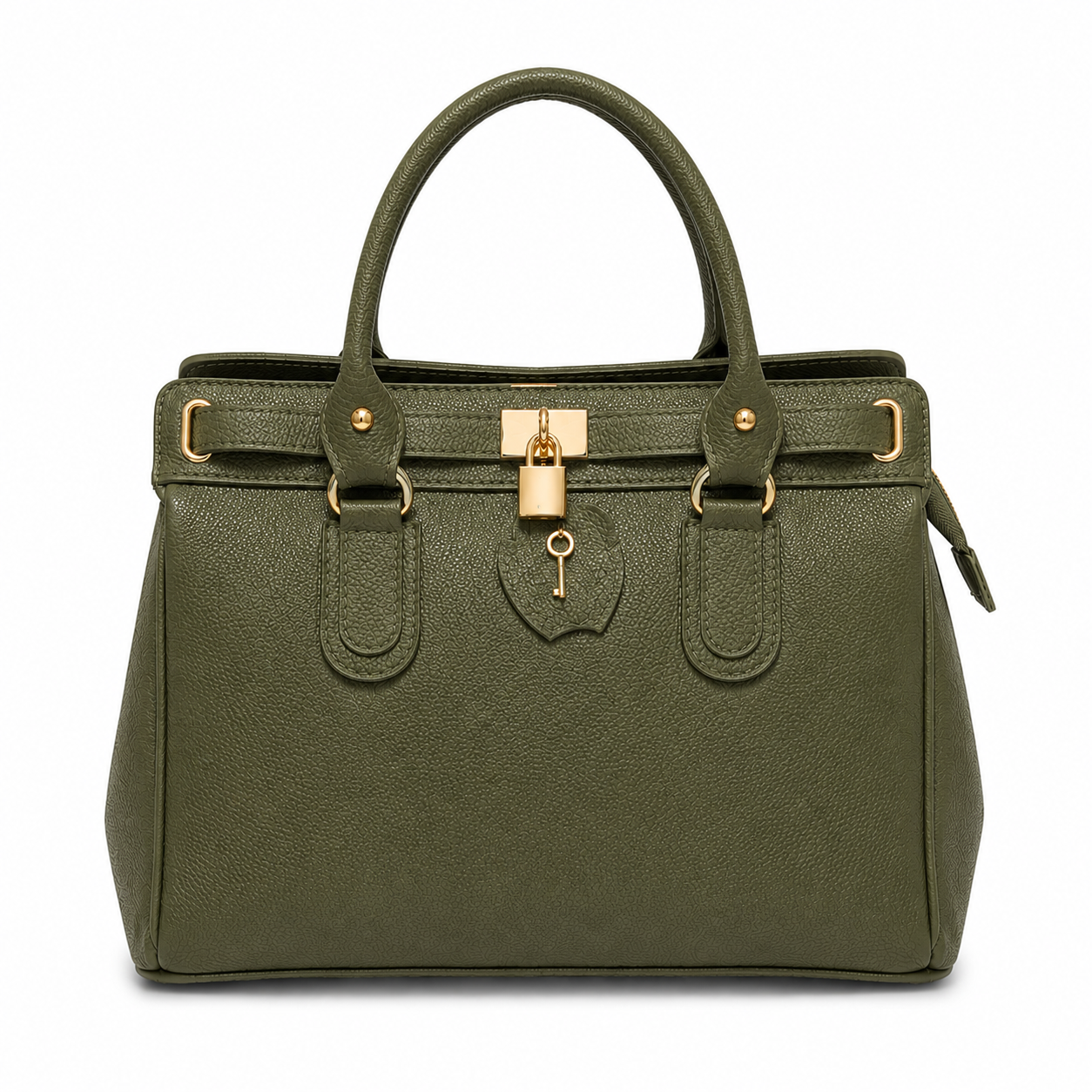Bolso de Mujer de Piel Genuina con Cierre Dorado – Elegancia Cotidiana