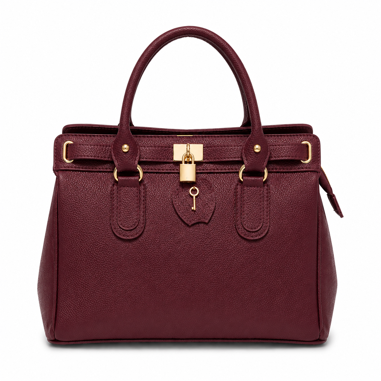 Bolso de Mujer de Piel Genuina con Cierre Dorado – Elegancia Cotidiana