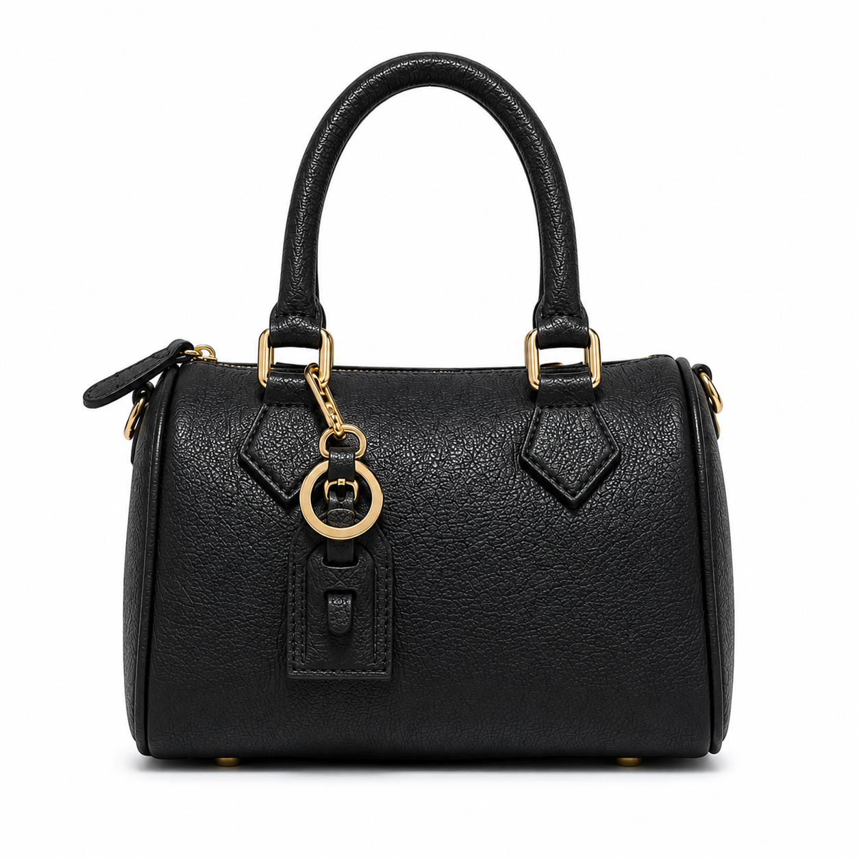 Women's Genuine Leather Top Handle Bag with Adjustable Removable Shoulder Strap Elegant and Casual Handbag 23x14x12 cm