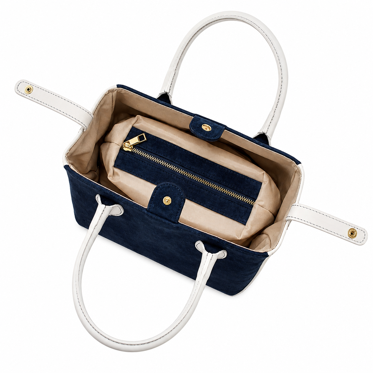 Borsa Donna in Vera Pelle con Pochette Estraibile  Artigianale Made in Italy, Borsa a Mano Elegante Pelle Morbida Grande Capacità