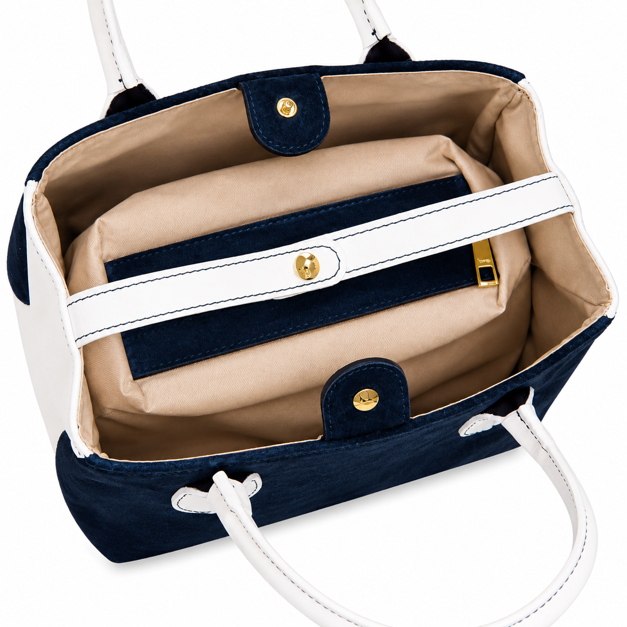 Borsa Donna in Vera Pelle con Pochette Estraibile  Artigianale Made in Italy, Borsa a Mano Elegante Pelle Morbida Grande Capacità