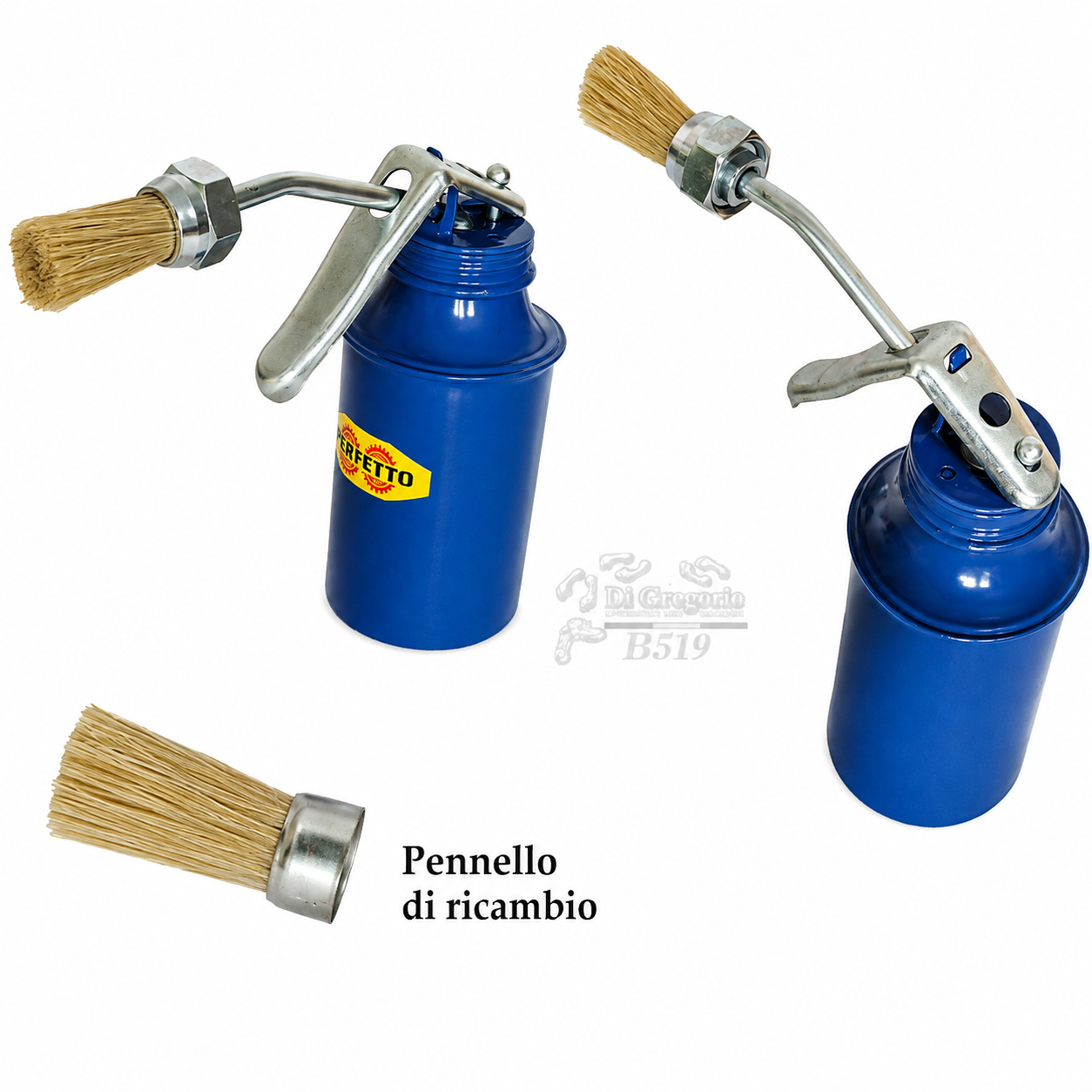 Spalmacolla a Pompetta con Pennello in Setole per Calzolai Pelletteria Falegnami e Artigiani Applicatore Professionale per Colla