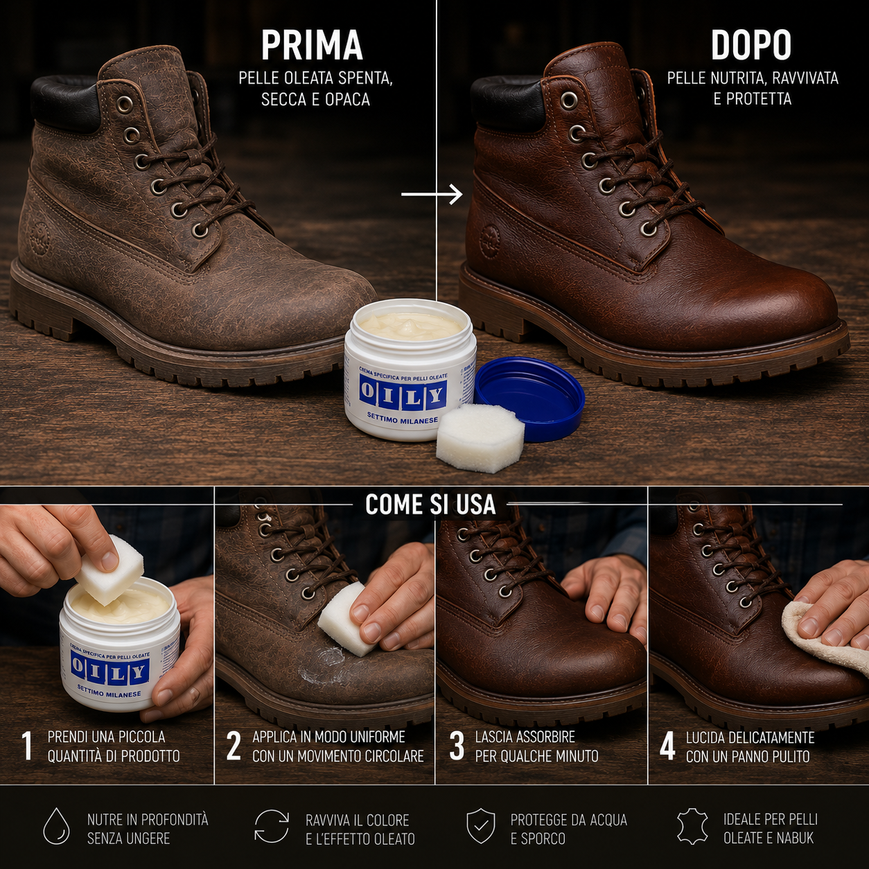 Crema Neutra para Pieles Grasas y Oleadas – Regenera, Reaviva y Suaviza Zapatos y Cuero