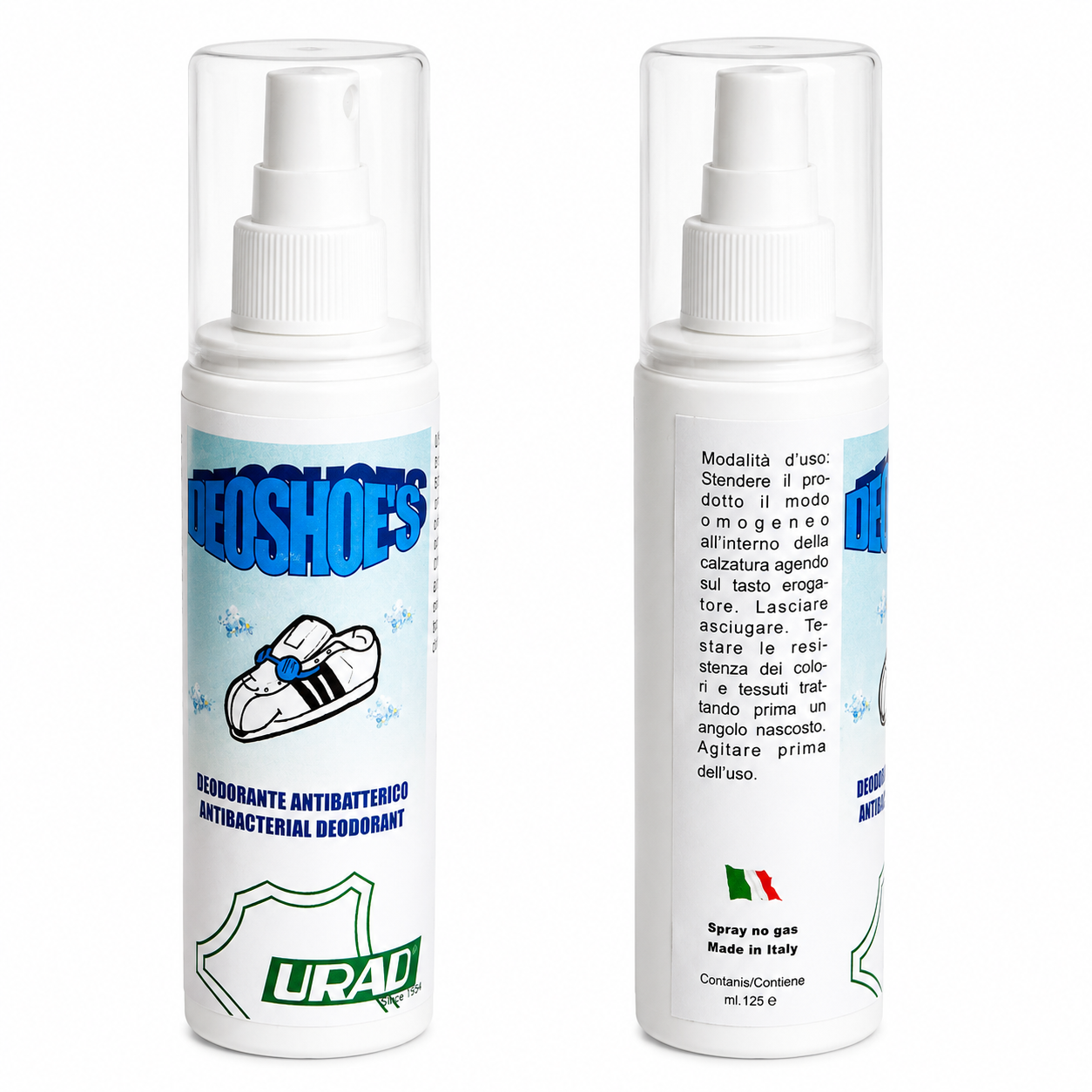 Deodorante Spray Ecologico Antibatterico No Gas per Scarpe Scarpiere e Armadi  Urad Deo Shoes 125 ml