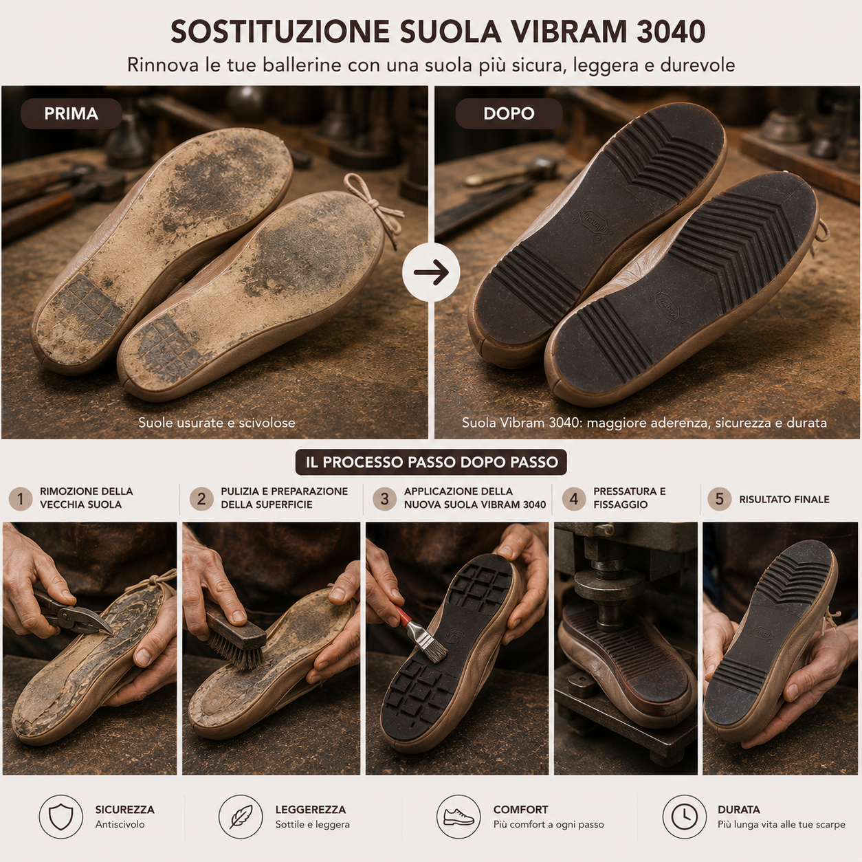 Suola Vibram fondo in gomma per riparazione sostituzione o creazione scarpe