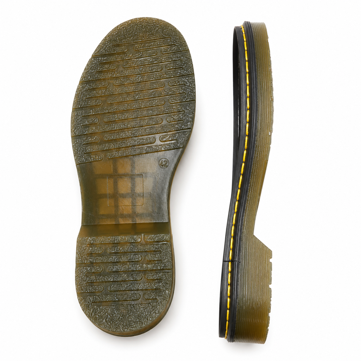 Suola Compatibile Dr. Martens® in Gomma Traslucida – Comfort, Stile e Resistenza