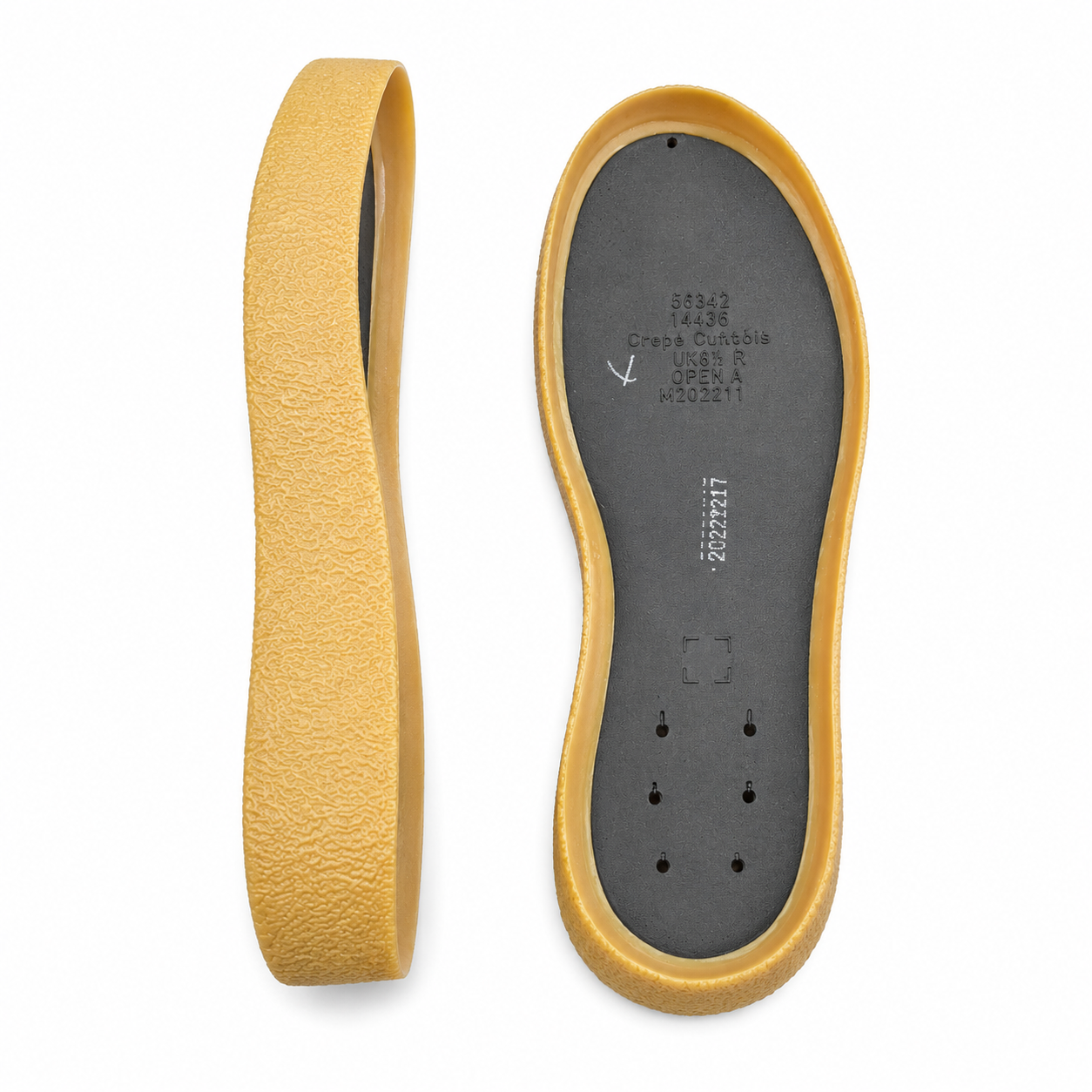 Vibram Cupsole Crepe and PU Non-Slip Rubber Sole for Sneakers and Casual Shoes + Free Grease