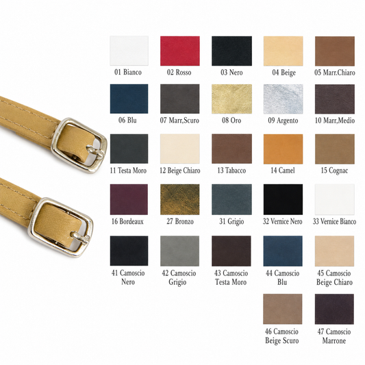 Cinturini Ricambio per Scarpe Decolletè in Vera Pelle Foderata 8 mm x 31 cm – Cinturini di Sostituzione per Scarpe Donna
