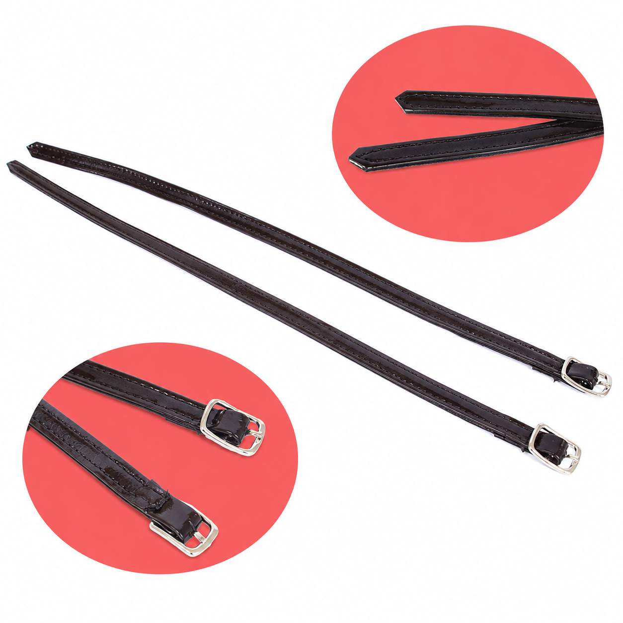 Replacement Straps for Decollete Shoes in Genuine Lined Leather 8 mm x 31 cm – Replacement Straps for Women's Shoes