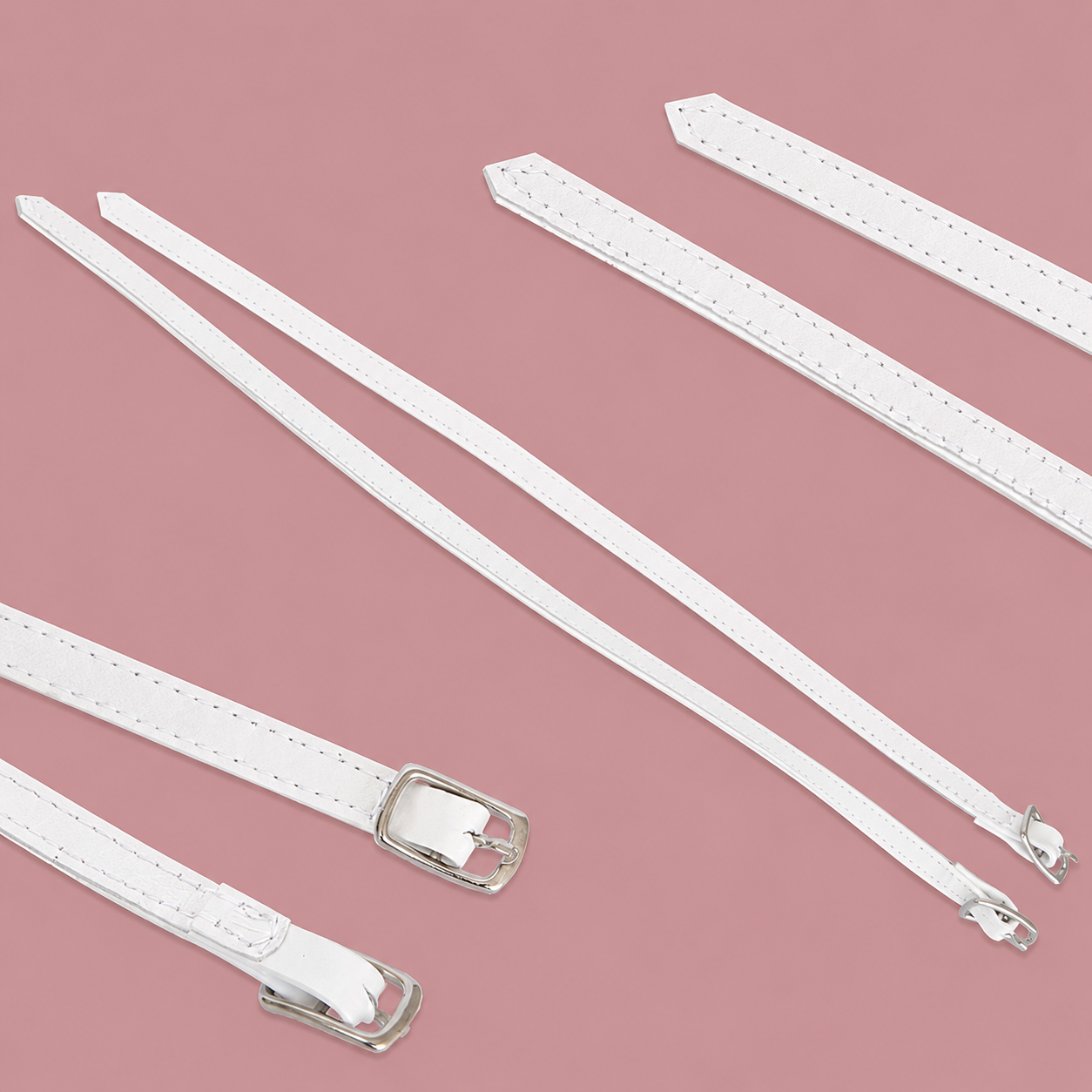 Replacement Straps for Decollete Shoes in Genuine Lined Leather 8 mm x 31 cm – Replacement Straps for Women's Shoes