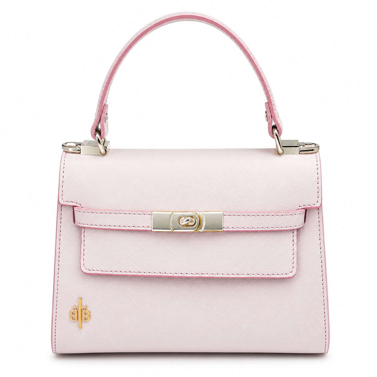 Borsa Donna Elegante a Mano con Tracolla Pelle Scamosciata Beige Chiusura dorata Made in Italy
