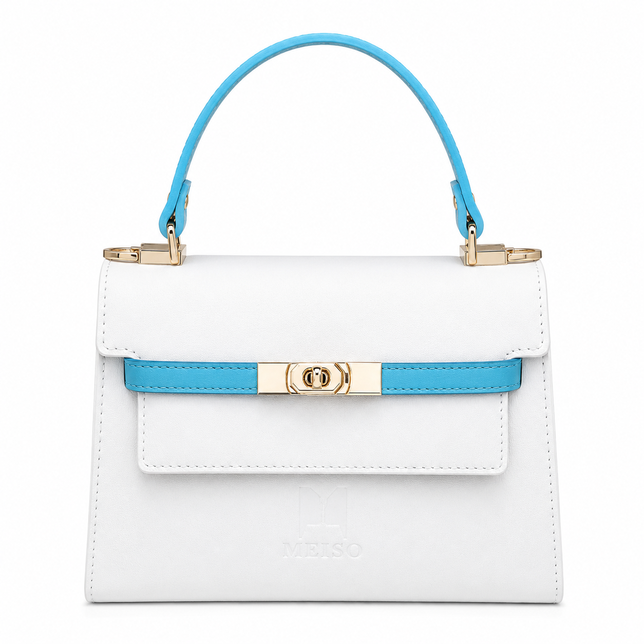 Borsa Donna Elegante a Mano con Tracolla Pelle Chiusura dorata Made in Italy
