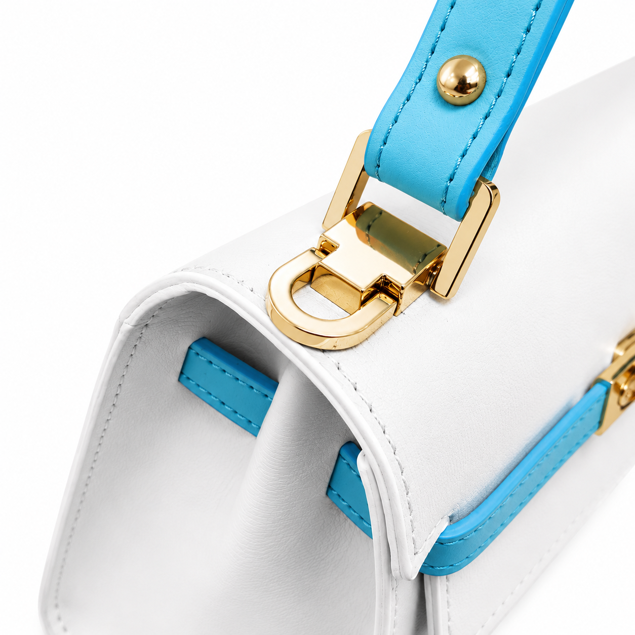 Borsa Donna Elegante a Mano con Tracolla Pelle Chiusura dorata Made in Italy