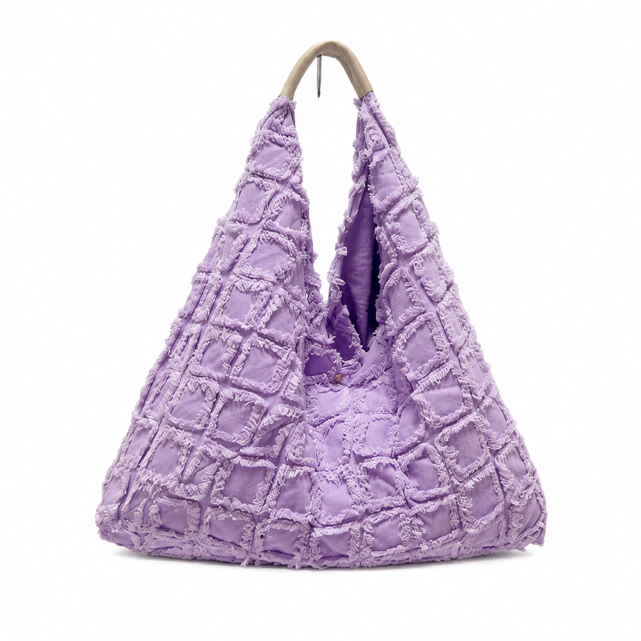 Bolso Saco de Playa para Mujer de Tela con Asa de Piel – Amplio y Cómodo para el Hombro