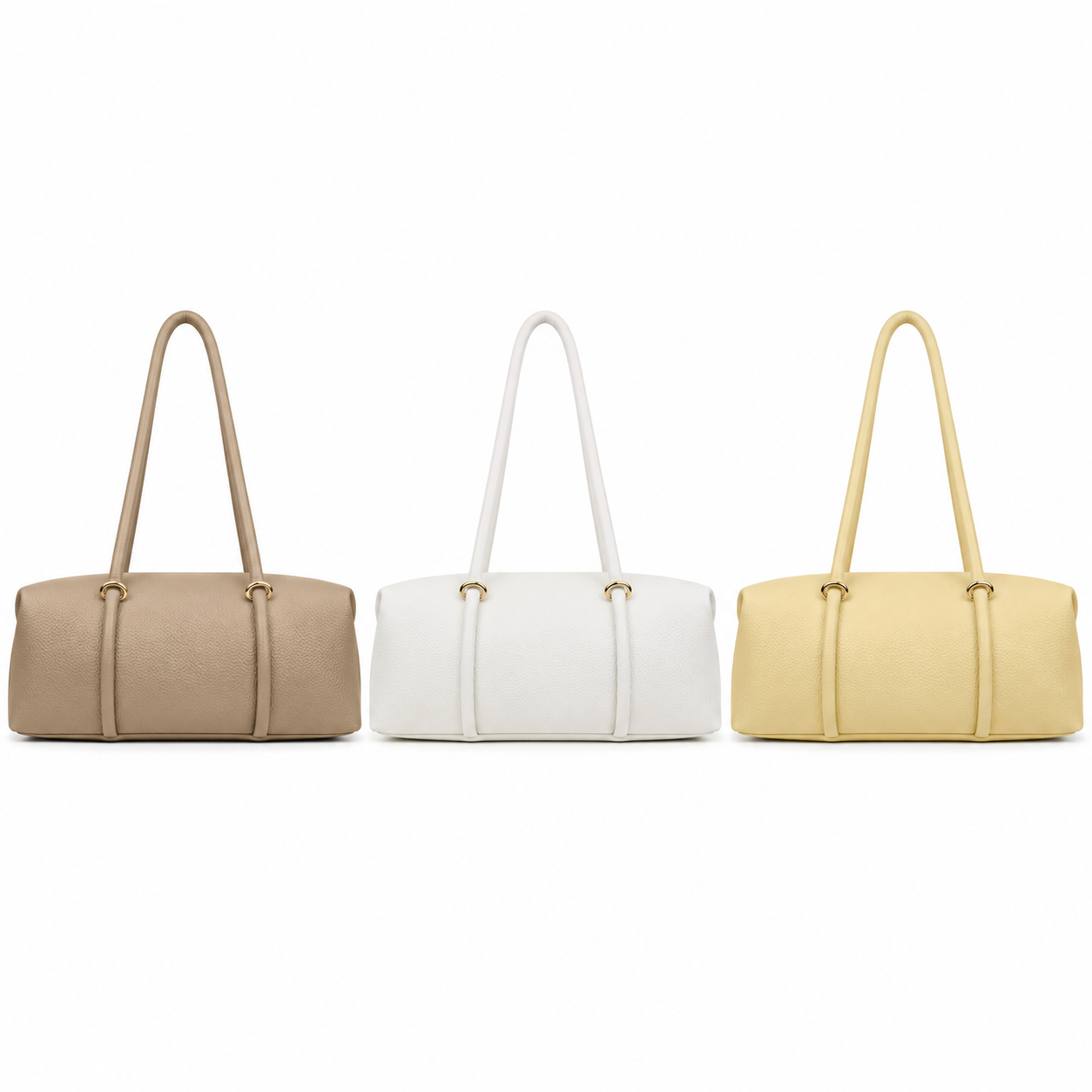Bolso de hombro de piel auténtica para mujer con asas largas – Elegante y moderno, made in Italy