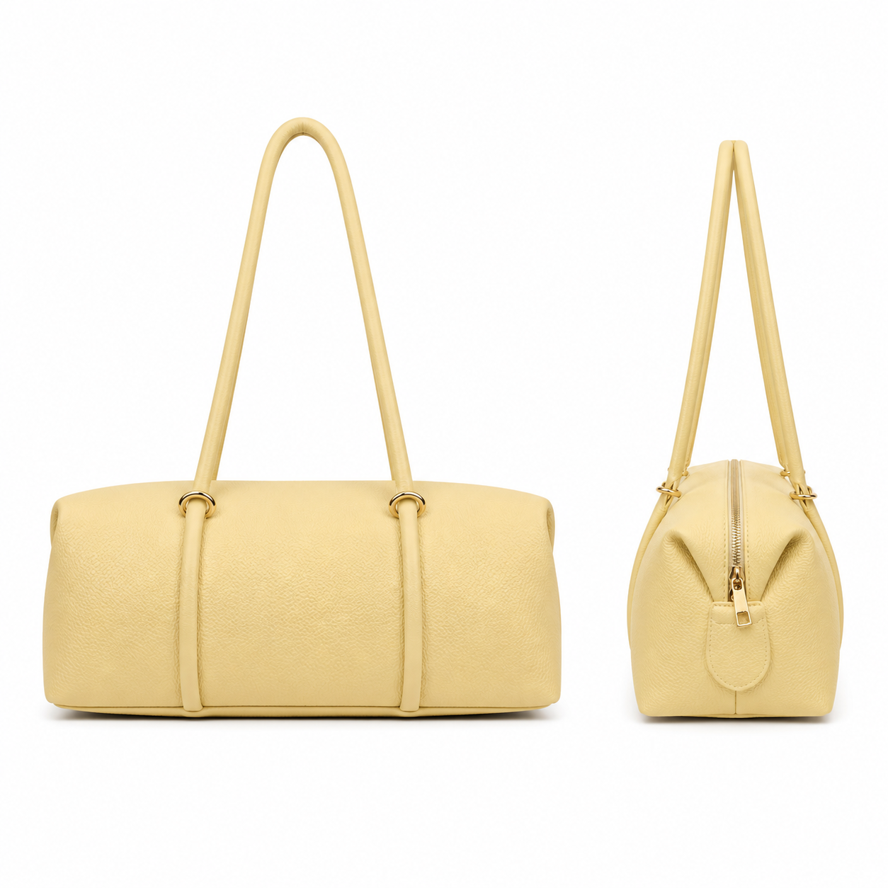 Bolso de hombro de piel auténtica para mujer con asas largas – Elegante y moderno, made in Italy