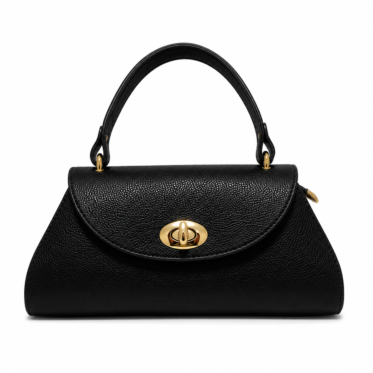 Bolso de mujer elegante de piel auténtica con cierre dorado – Modelo de ceremonia