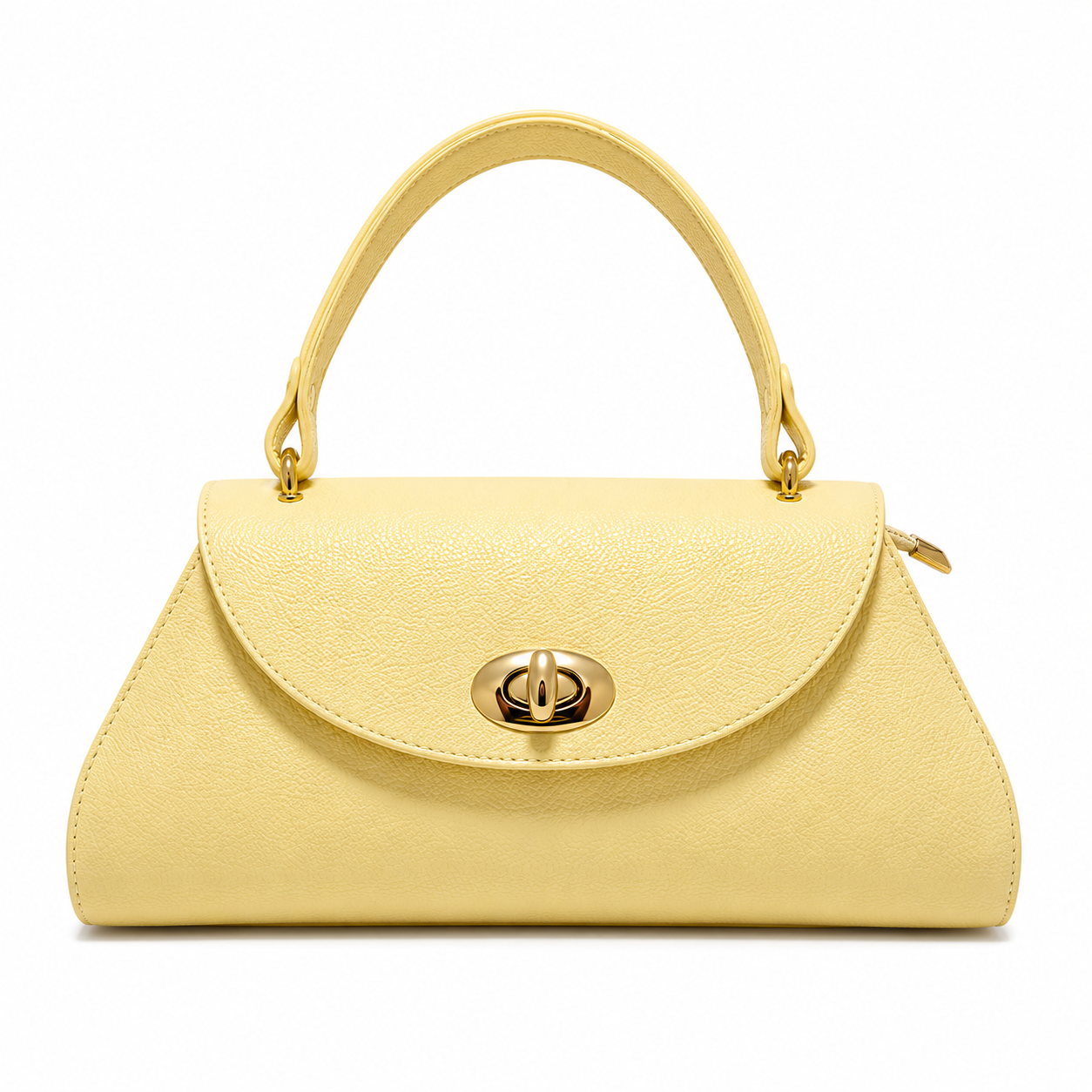 Bolso de mujer elegante de piel auténtica con cierre dorado – Modelo de ceremonia