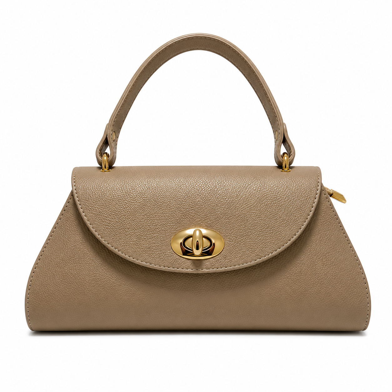 Bolso de mujer elegante de piel auténtica con cierre dorado – Modelo de ceremonia