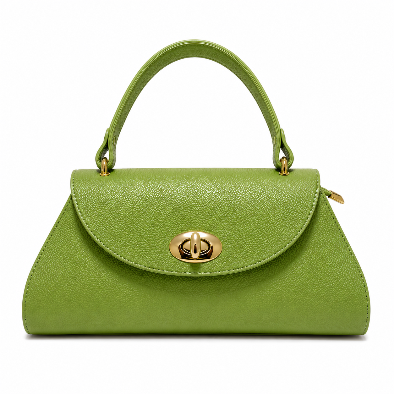 Bolso de mujer elegante de piel auténtica con cierre dorado – Modelo de ceremonia