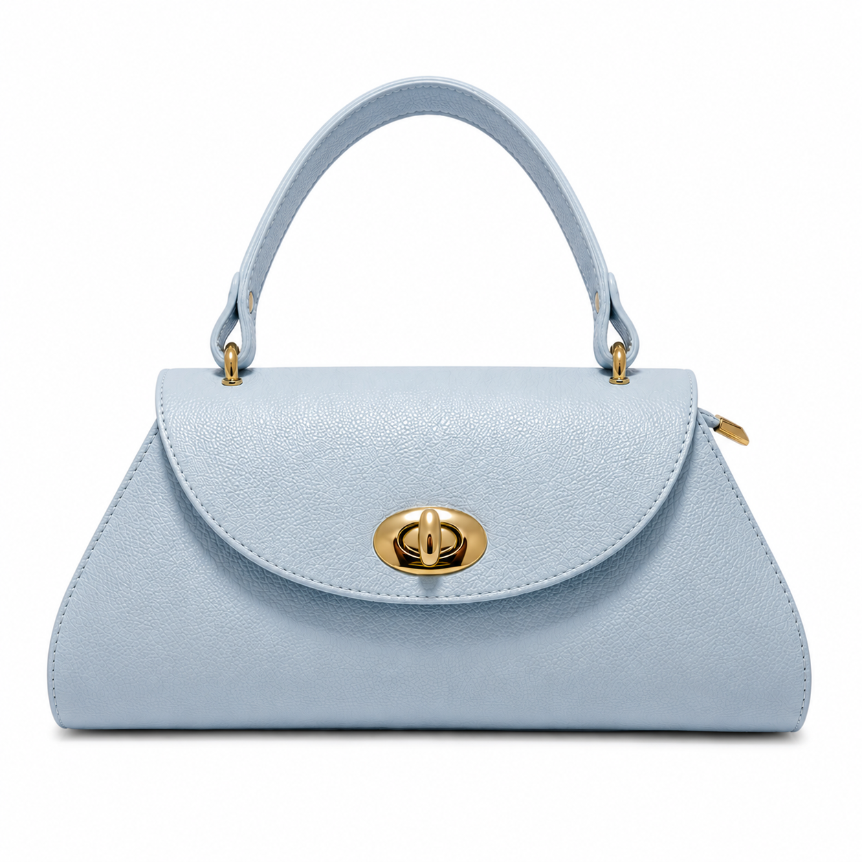 Bolso de mujer elegante de piel auténtica con cierre dorado – Modelo de ceremonia