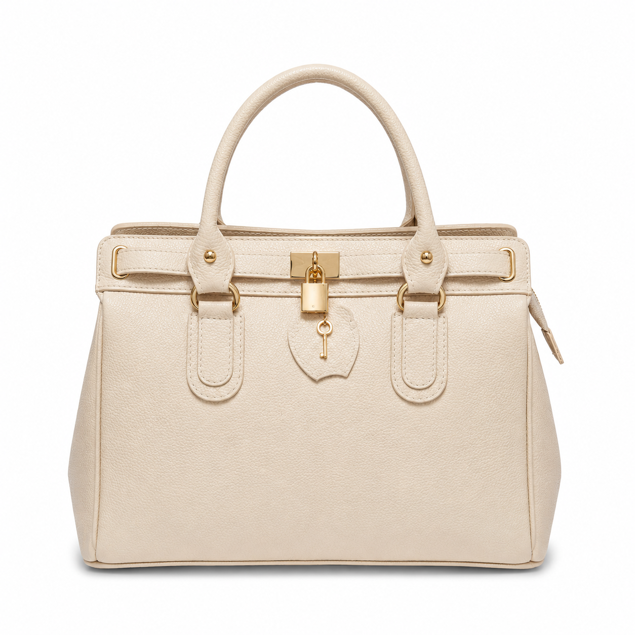 Bolso de Mujer de Piel Genuina con Cierre Dorado – Elegancia Cotidiana