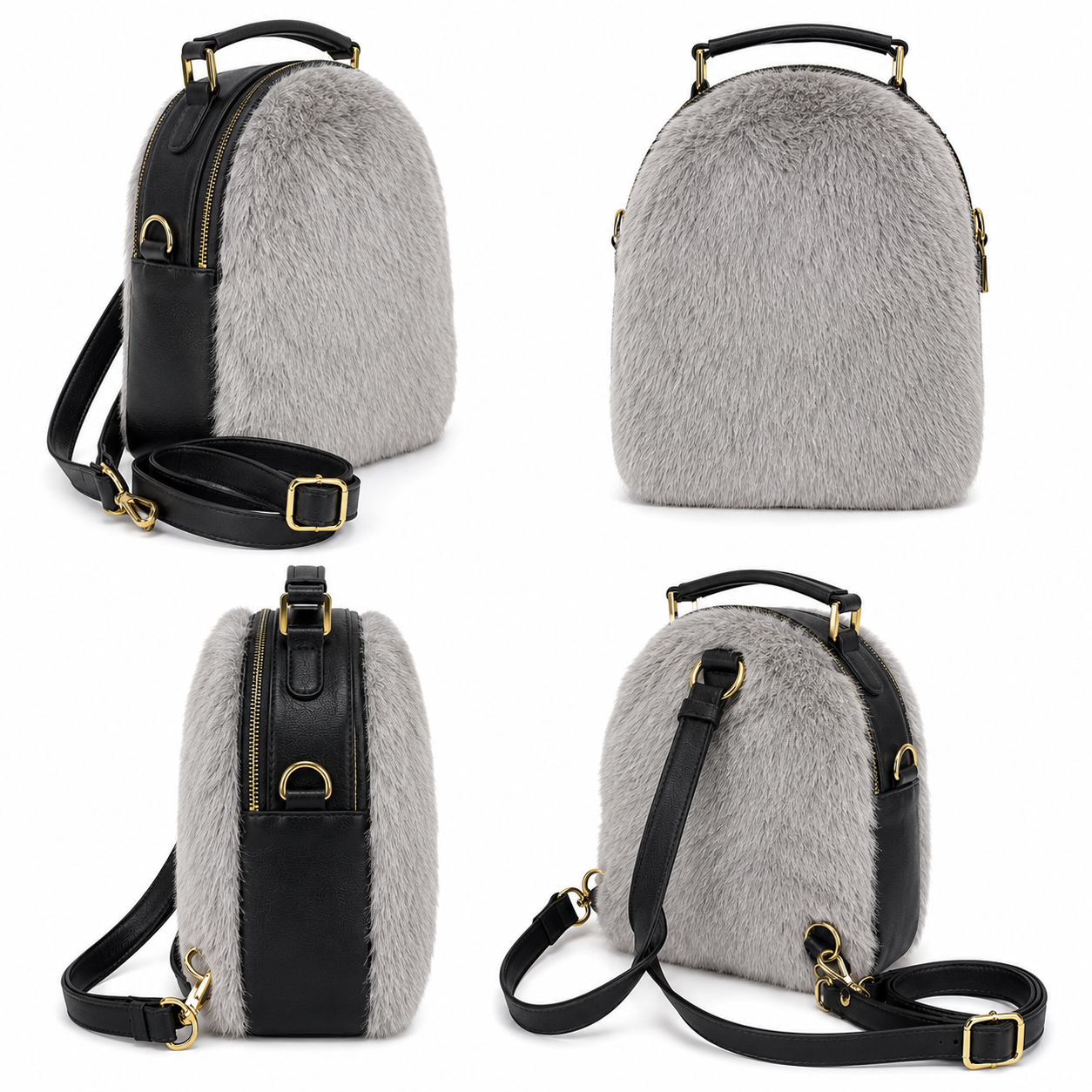 Zaino Donna in Vera Pelle Artigianale, Borsa a Tracolla Regolabile e Rimovibile, Borsello Made in Italy
