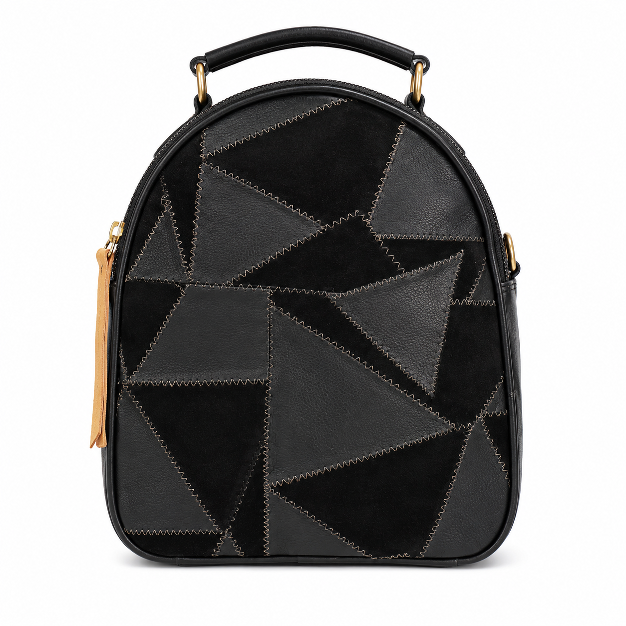 Zaino Donna in Vera Pelle Artigianale, Borsa a Tracolla Regolabile e Rimovibile, Borsello Made in Italy