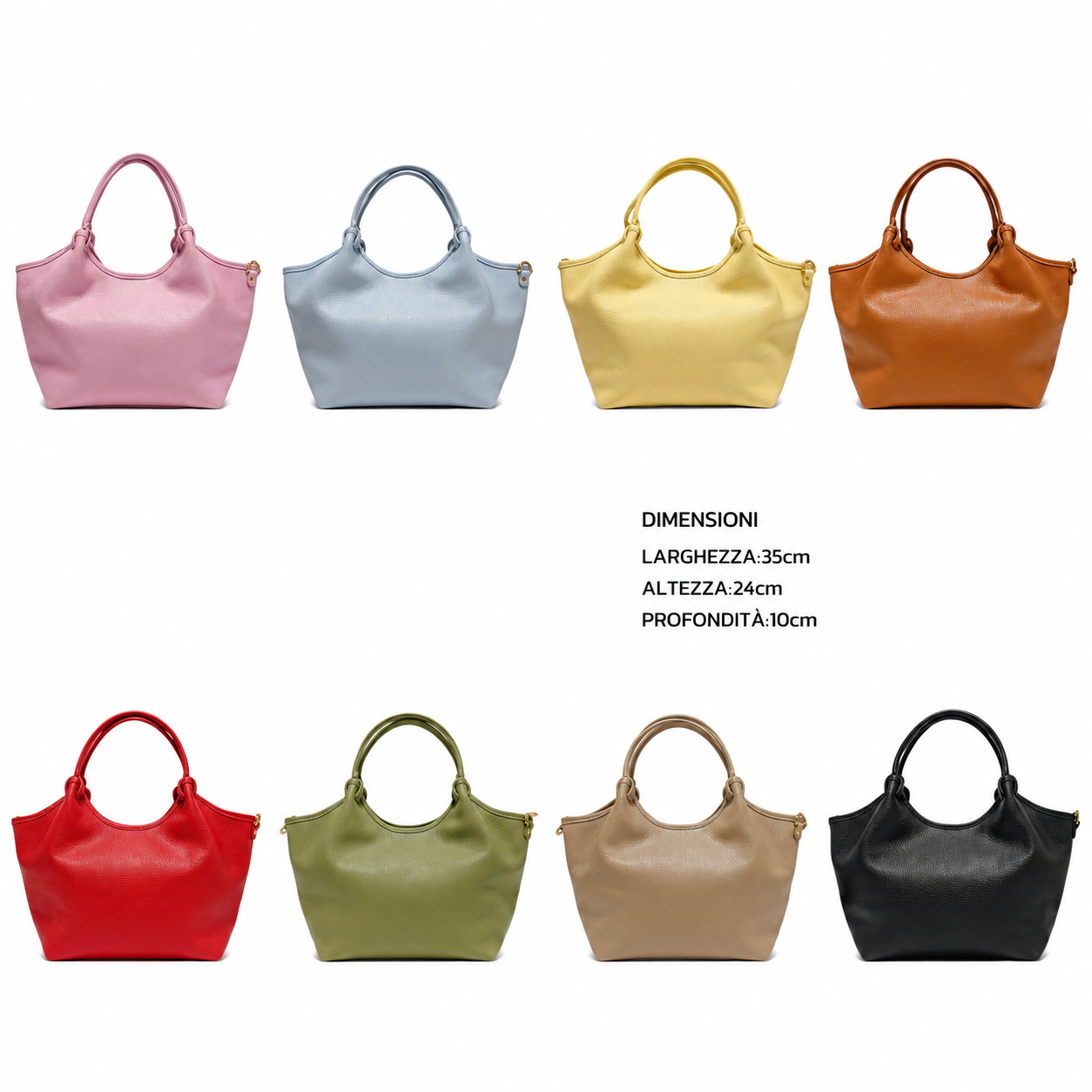 Borsa Donna in Vera Pelle Morbida  Elegante Capiente e Versatile