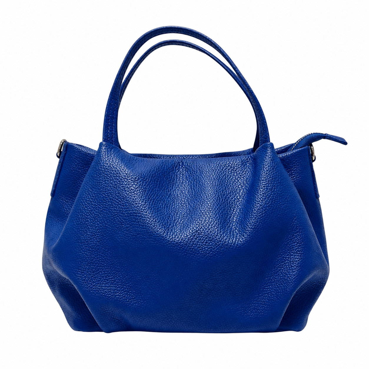 Bolso de mujer de piel auténtica suave de mano con correa de hombro ajustable made in Italy