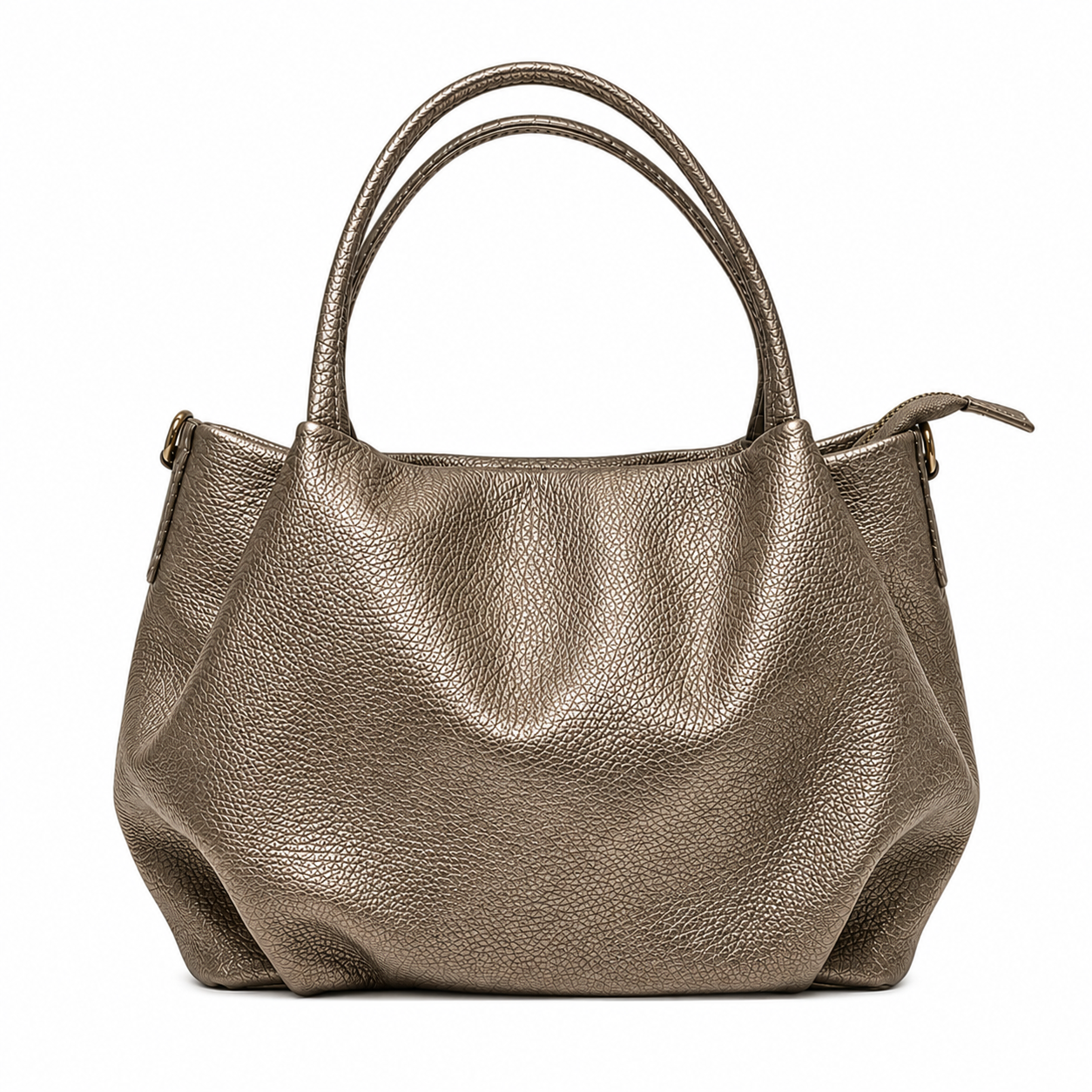 Bolso de mujer de piel auténtica suave de mano con correa de hombro ajustable made in Italy