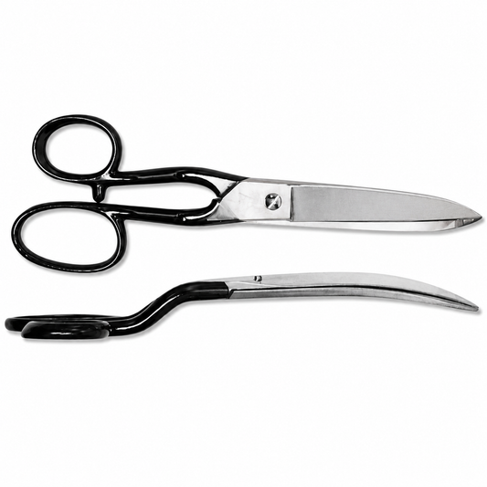 Professional Double Curved Scissors 21 cm for Cutting Rubber Leather and Hide Shoemaker Leather Goods Tailor Upholsterer Artisans