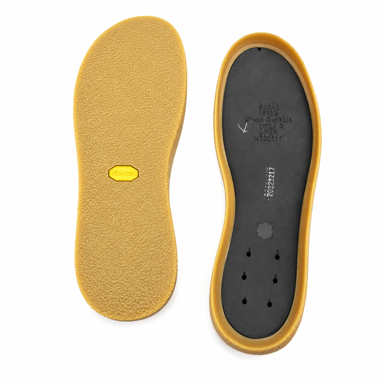 Vibram Cupsole Crepe and PU Non-Slip Rubber Sole for Sneakers and Casual Shoes + Free Grease